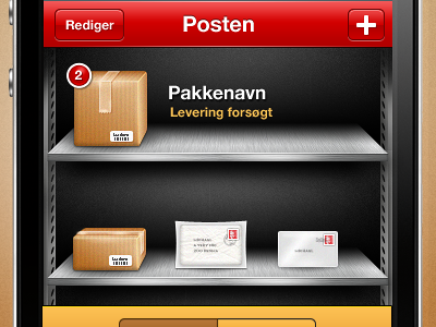 Posten app iphone ui