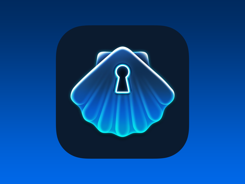 Secure Shellfish security clam shellfish ios app icon design app icons app icon secure shellfish iphone app icon