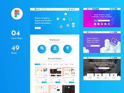 DigiSell- Digital Product Selling Figma Template figma template figma website website design website template