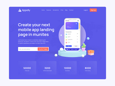 Figma App Landing Page Website app landing page figma design figma template web design website design