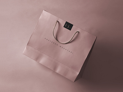 Shopping Bag for Khatereh Mokhtari / Fashion Brand branding branding and identity fashion brand graphic logo modern logo shopping bag visual design visual identity