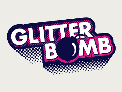 Glitterbomb Logotype gradient halftone halftone logo logotype vector whitespace
