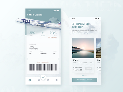 aviation design illustration typography ui ux