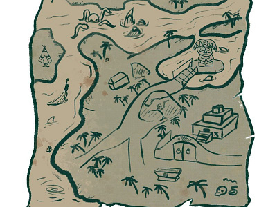 Example of a treasure map concept art gaming maps treasure