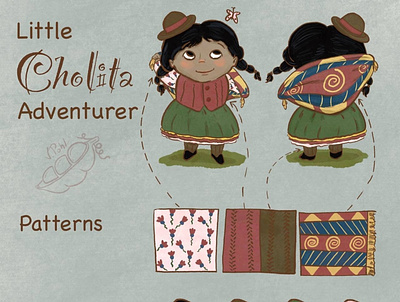 Cholita chara characterdesign children cholita concept art cute illustration procreate