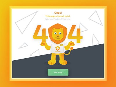 Oops! It's 404 page. 404 error leo lionscube page ui web