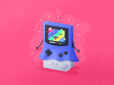 Refreshed! Gameboy Color art character colorful cute game gameboy gaming illustration procreate retro shine