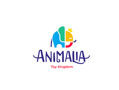 Animalia Toy Kingdom (Logotype) branding design icon illustration kids logo logotype mark toy typography vector art