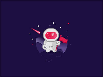 Astronaut Icon astronaut cartoon icon illustration lototype mark space