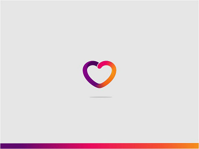 Heart mark. branding design heart icon illustration logotype mark