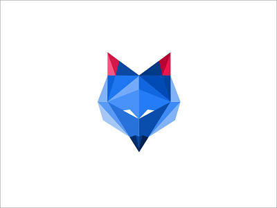 Polygonal Fox Icon . design fox icon illustration logotype mark poly art polygonal