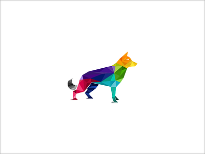 Poly-Dog Icon. design dog icon illustration logotype mark minimal polygonal art