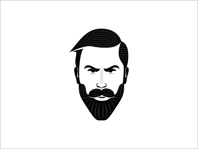 Barber Man Icon. barber man barbeshop beard cartoon design hair hair style hipster icon illustration logotype mark