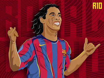 Ronaldinho Gaucho Illustration .