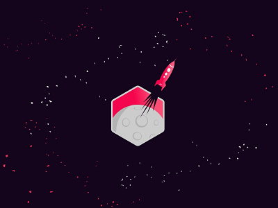 Moon Rocket Illustration Mark. design icon illustration logotype mark rocket space