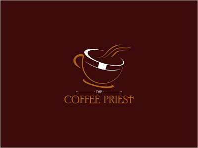 The Coffee Priest Logo Concept. coffee design icon illustration logotype mark