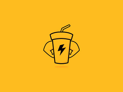 Energy Coffee Icon Mark . coffee design fitness gym health icon illustration logotype mark