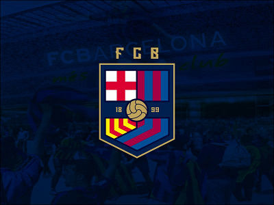 Barcelona Logo-Crest Instagram Challenge barcelona crest football graphic design lines logotype vector art