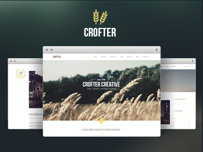 Crofter Portfolio One Page PSD Template crofter envato farmer green onepage psd template themeforest webdesign