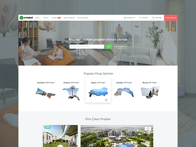 Residential Projects Homepage Design emlakjet homepage house housing list page real estate ui website
