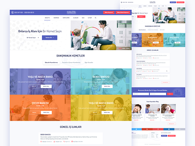 Care services website care services consulting design firm flat human resources sketch ui ux web webdesign