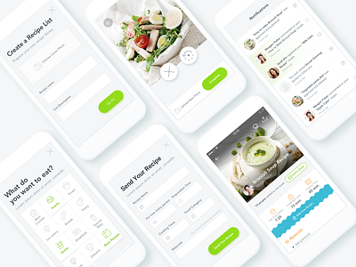 Recipe Application adding app cook filter food kitchen mobile notification profile recipe ui ux
