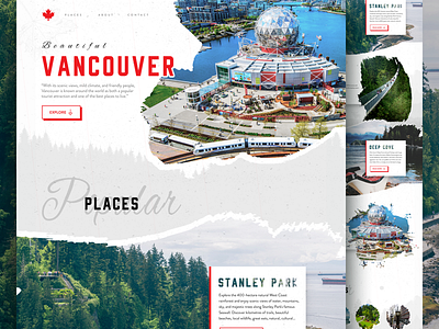 Vancouver city bc canada landing layout photoshop ui vancouver web website