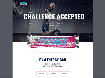 Energy Bar interface design product website sports design ui website