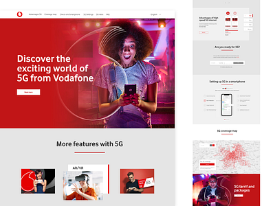 Vodafone landing page landing page design ui web design website design