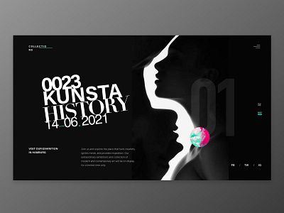 Kunsta Interface art design exhibition studio ui website website design