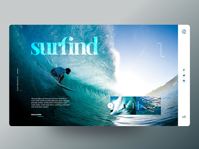 Surfind design interface ui website website design
