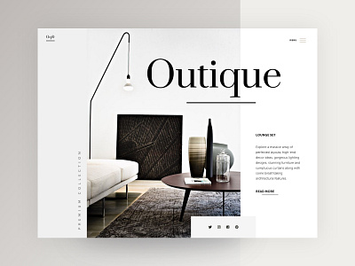 Outique interface website website design