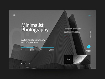 Minimalist Architecture Photography Interface design interface ui website website design
