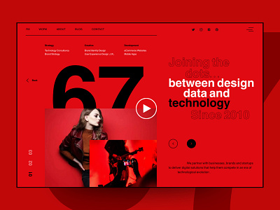 Redline Agency agency design interface red studio ui website website design