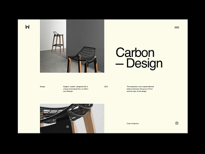 Carbon Furniture Website clean design furniture interface modern simple simplistic ui website website design