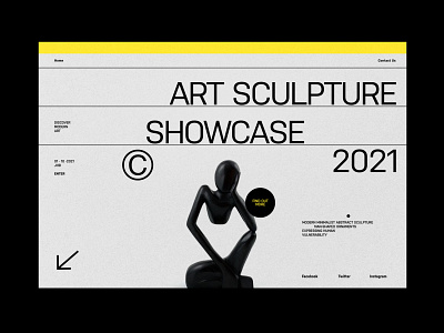 Art Showcase Layout art exhibition layout website website design