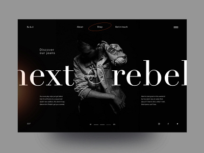 Rebel website concept clothing dark theme design rebel ui website website design