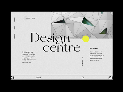 ABC Design Centre clean design interface museum ui website website design