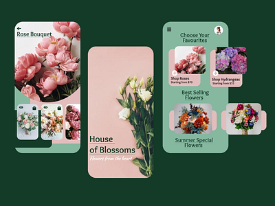 Florist App app design mobile uiux