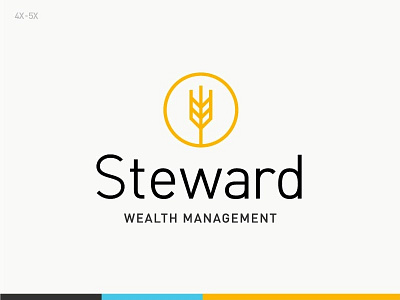 Steward Logo Design brand branding icon icons logo plenty steward summer wealth wheat wordmark