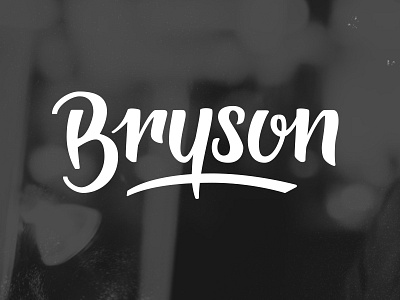 Bryson WIP branding brush hand lettering lettering logo type typography