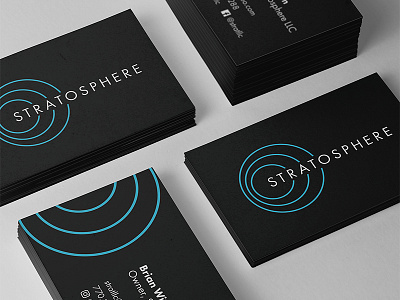 Stratosphere Business Cards branding business cards icons logo logo design logos stationary