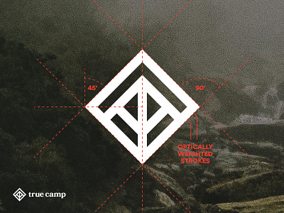 Lines branding compass geometry logo logo design mark mountain north true north