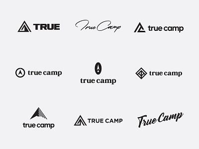 TC Logo Options brand branding compass lockup logo logo design mountain north outdoors true true north