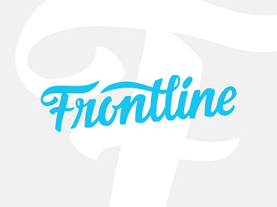 Frontline 3 brush lettering custom type logo logo design logotype