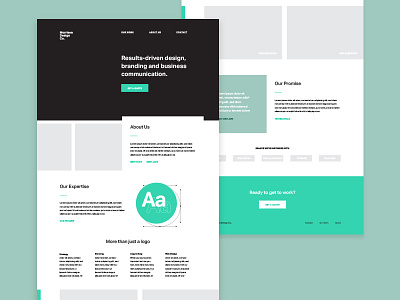 Studio Website Wireframe branding product design ui ux web web design