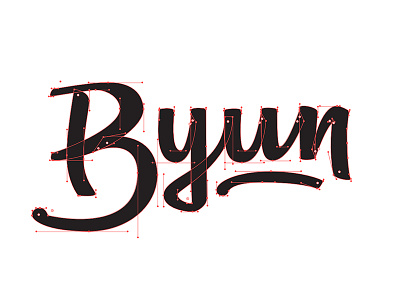 Byun Lettering / Logotype bezier gaming hand lettering lettering logo logotype sc2 starcraft vectors wordmark