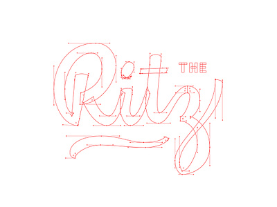 The Ritz Lettering / Logo Beziers by Jacob Morrison on Dribbble