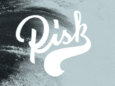 Risk Lettering halftone lettering logo logotype risky texture