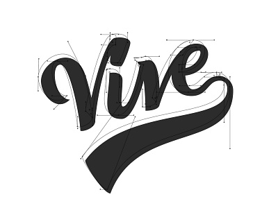 Vive Lettering / Logo Beziers branding brush script church logo logo design script student ministry